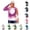 Hot Pink, variant on Men Sun Protection Jackets,Integrated Face Cover Adjustable Hood Ice Silk Cooling Raglan Sleeve Athletic Jackets Watermelon Red 5XL