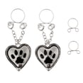 thumbnail image 4 of kusrkot 4x2 Pairs Love Heart Paw Fake Nipple Metal Non Pierced Clip On Adjustable, 4 of 9