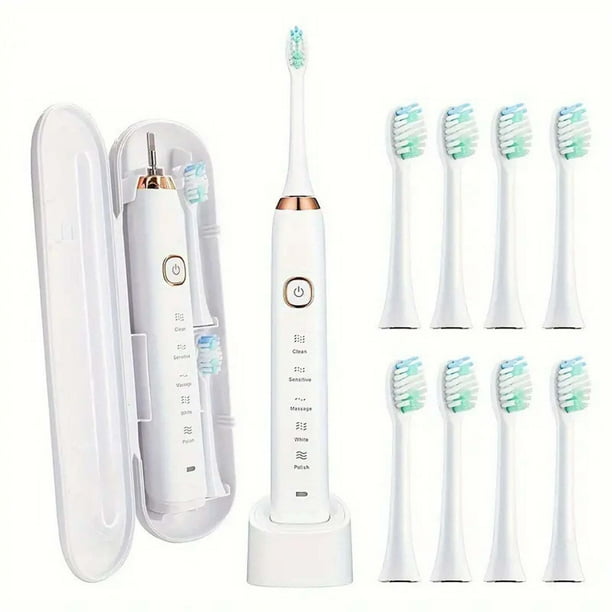 Cepillo de dientes eléctrico recargable, cepillo de dientes eléctrico de cerdas suaves, instrumento de belleza inteligente para el hogar.