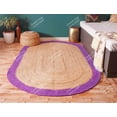 thumbnail image 2 of Chouhan Rugs Natural Jute Purple Bordered Rug Bohemian Rug Decor Rug Handwoven Rug Custom Rug Decorative Rug, 2 of 6