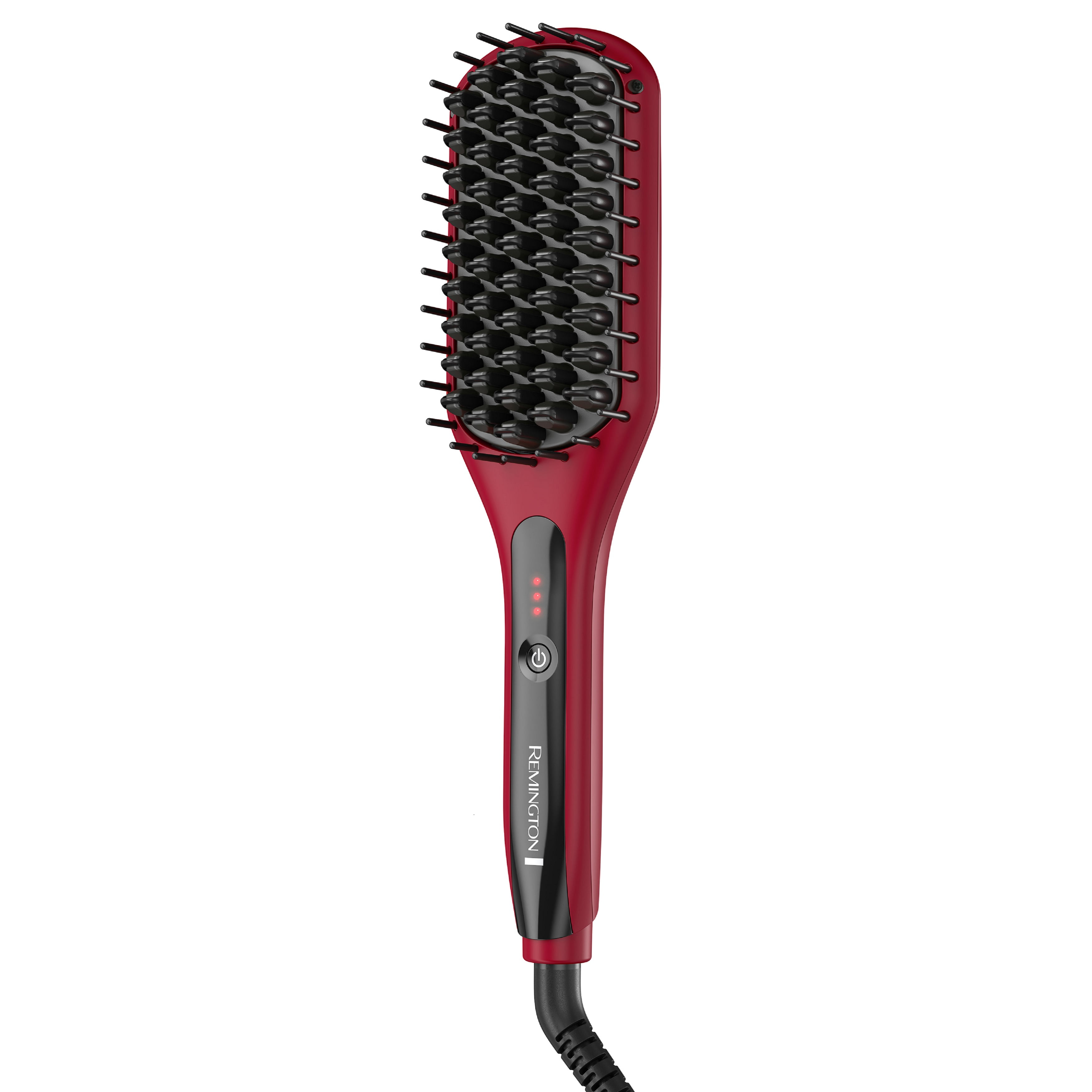 Pro Heated Straightening Brush with Silk Ceramic Advanced Red, CB7400R - Walmart.com