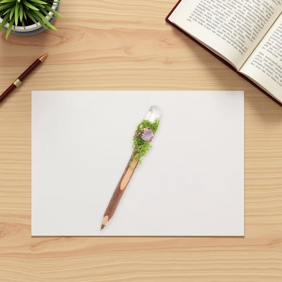 OUNONA Tree Bark Texture Ballpoint Pen with Sturdy Wooden Handle, and Stylish Writing Tool for Everyday Use