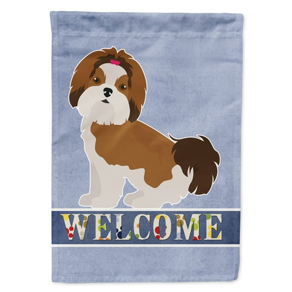 Carolines Treasures CK3651GF Imperial Shih Tzu Welcome Flag Garden Size Small multicolor