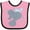 Pink and Black, variant on Inktastic Cute Manatees with Bubbles Boys or Girls Baby Bib
