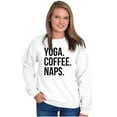 thumbnail image 3 of Yoga Coffee Naps Meditation Fitness Women Plus Size Crewneck Sweatshirt Brisco Brands 4X, 3 of 5