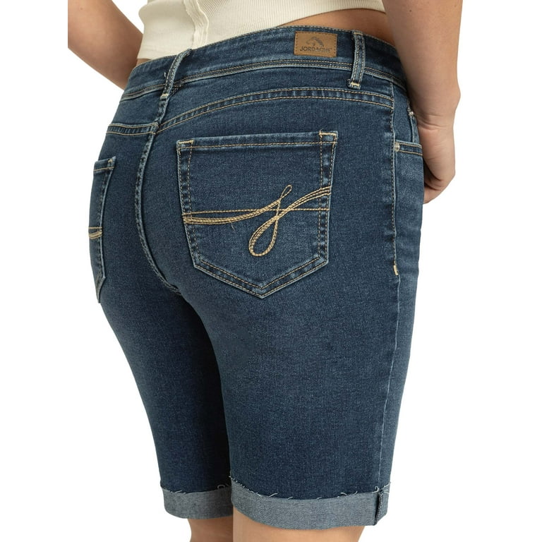 Jordache Women's High-Rise Bermuda Shorts Relaxed Fit