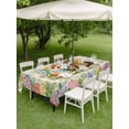 thumbnail image 5 of 54x80 Inch Outdoor Tablecloth with Umbrella Hole Zipper Rectangle Easter Bunny Rectangular Tablecloths Outside Waterproof Spring Floral Blossom Easter Eggs Watercolor Patio Table Cover for Picnic, 5 of 8