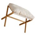 thumbnail image 4 of Foldable X Leg Soft Cushioned Foot Stool Multifunctional Foot Rest with Soft Cushion, 4 of 7