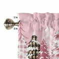 thumbnail image 5 of Pink Christmas Tree Kitchen Curtain 2 Panels Curtains 45 Inch Length, Winter Xmas Tree Snowflake Curtains Rod Pocket Curtains Window Drapes Treatment Window Cafe Curtains, 5 of 5