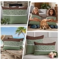 thumbnail image 5 of Sage Green Brown Flowers Outdoor Waterproof Pillow Covers, Classic Botanical Art Elegant Decorative Square Throw Pillowcase Sofa Cushion Sham for Patio/Couch/Chair, 18"x18" 2 Pack, 5 of 8