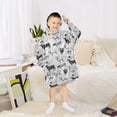 thumbnail image 6 of joogoo Wearable Blanket Hoodie for Retro Highland Cows Flannel Sherpa Pocket 3-14 YR S, 6 of 7