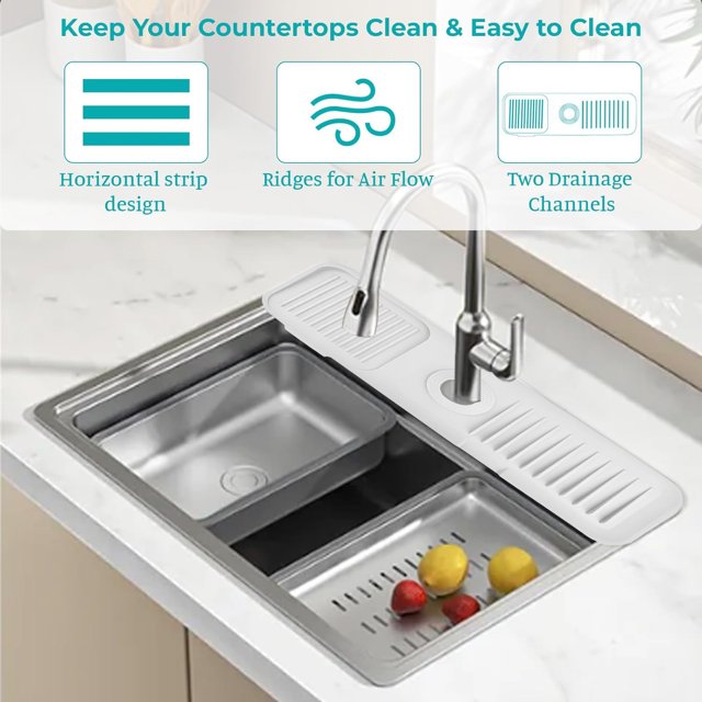 Boreal Craft New Silicone Pad 60cm Long Square Drying Pad Countertop Faucet Proof Pad Kitchen Dish Drainer Rack inside Dish Drying Rack Extendable Dish Drying Rack Dishrack over The Dish Racks Roll up