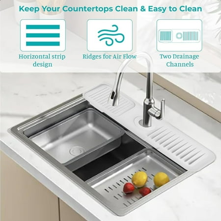 

Chailin New Silicone Pad 60cm Long Square Drying Pad Countertop Faucet Proof Pad
