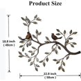 thumbnail image 2 of Bird Wall Art Decor, A Pair of Love Birds on Branches, Metal Wall Hanging Sculpture, Retro Wrought Iron Wall Decor, 58x48CM, 2 of 4