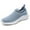Light Blue, variant on Daznico Women's Slip-On Sneakers - Breathable Mesh Walking Shoes with Lightweight Soft Sole for Casual & Sports,Color:Black,Size:9