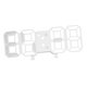 thumbnail image 5 of Reloj digital LED 3D perfecl Reloj de pared minimalista con temperatura despertador digital blanco, 5 of 8