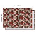 thumbnail image 5 of Red Christmas Collage Pattern Summer Placemats Table Placemats Set Of 6-Linen Kitchen Washable Placemats Table Mats 11.8"x17.7" Non-Slip Heat Resistant, 5 of 5