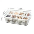 thumbnail image 2 of Veggie Tray Divided Serving Tray with Lid, Salad Bar Container for Fridge, Portable Snack Box Container,Food Storage Organizer with 8 Strainers for Fruit,Vegetable, 2 of 6