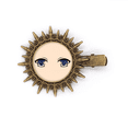 thumbnail image 1 of Decent Stare Animation Eyes Hairpin Sun Headwear Retro Metal Clips Pin, 1 of 3