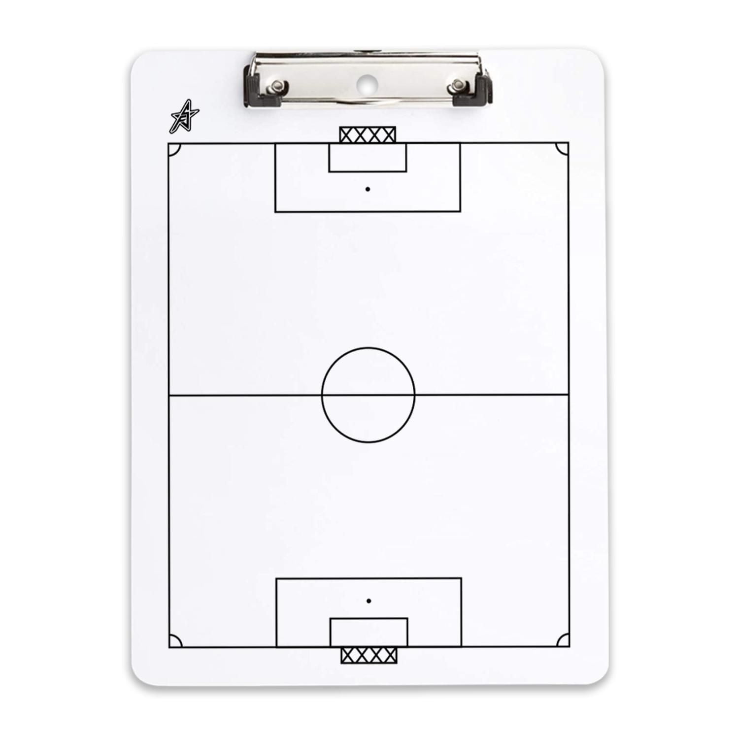 Future Stars 2 in 1 Coaching Dry-Erase Clipboard with Marker - Soccer and Basketball