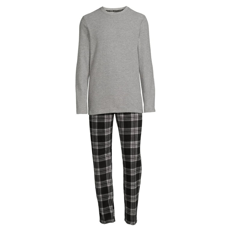 Hanes Men s and Big and Tall Men s Long Sleeve Crewneck Pajamas
