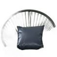 thumbnail image 5 of Set of 2 Navy Geometric and Solid Throw Pillows, 5 of 5