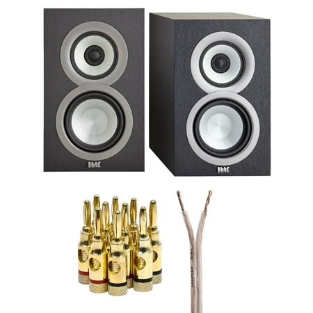 ELAC Uni-Fi UB5 Bookshelf Speakers (Pair) with Speaker Wire and Banana (Best Amp For Elac Ub5)