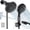 Black, variant on Shower Head with Handheld Spray Combo,6" High Pressure Rain ShowerHead,5" Dual Double Handheld Shower Head with 10-Mode 67" Hose Brushed Nickel