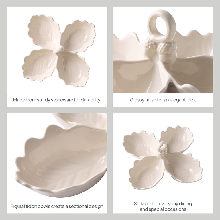 Better Homes & Gardens 4-Leaf Clover Sectional Serving Bowl photo 3