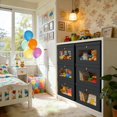 thumbnail image 3 of 4 Pack Black Closet Storage Bins Front Opening Storage Bin Collapsible Fabric Organizer with Clear Window Dual Handles Closet Clothes Blanket Book Storage Box for Home DIMJ, 3 of 13