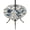 Blue, Black, White, variant on Round Outdoor Tablecloth with Umbrella Hole and Zipper, Rustic Floral Tablecloth with Elastic Waterproof, White Magnolia Flowers Farmhouse Bottle Branch Patio Table Covers for 55" - 60" Pool Tables