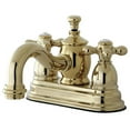 thumbnail image 1 of Robinet de Lavabo 4 Po. avec Bec Verseur & Poignée Croisée en Métal, Laiton Poli, 1 of 1