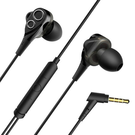 VAVA MOOV 11 In Ear Earbud Headphones with Dual Drivers, High-fidelity Audio and Deep Bass, Wired Earphones with Snug and Soft Design, Inline Controls for Hands-free Calling (3.5mm
