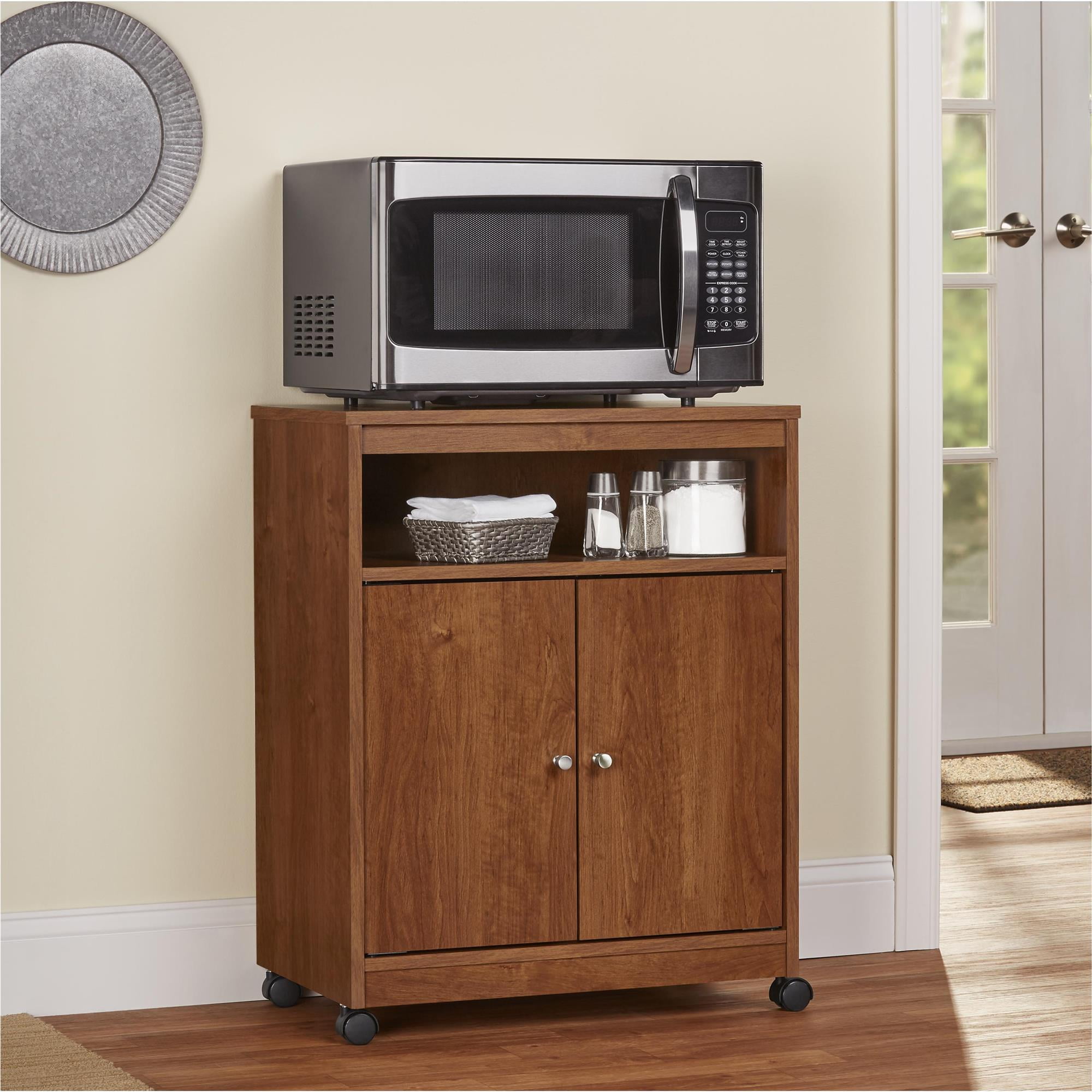 Ameriwood Home Landry Microwave Cart Bank Alder Walmart