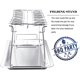 thumbnail image 3 of Rejilla para patas de pollo con 14 ranuras, soporte para asador de metal de acero inoxidable con bandeja de goteo para parrilla u horno ahumador, apto para lavavajillas, antiadherente, ideal para, 3 of 6