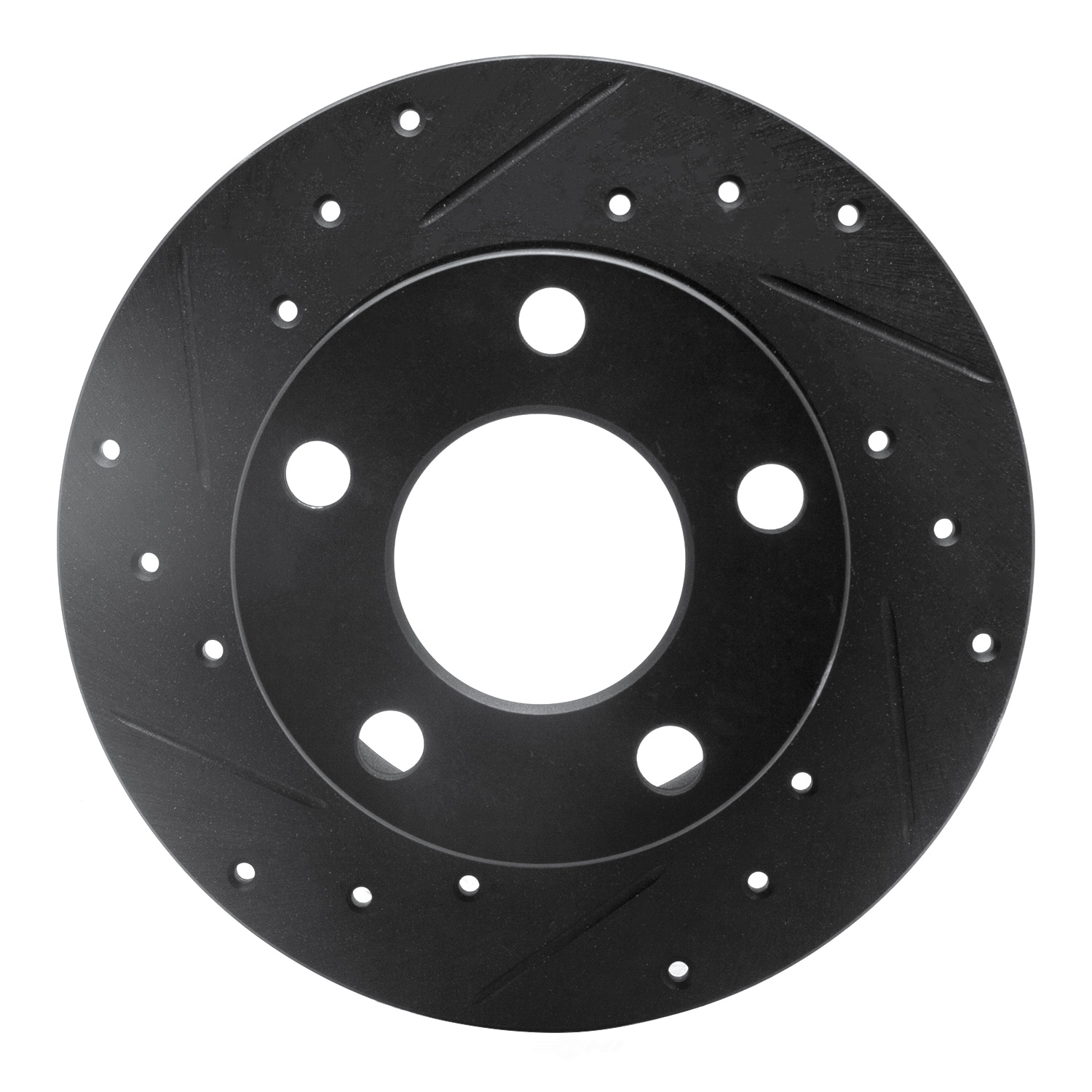Dynamic Friction Company 633-74011L DFC Brake Rotor - Drilled And Slotted - Black