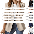 thumbnail image 3 of Women's Classic Fit Blazer, Two Button Closure Suit Jacket, Notch Lapel Work Blazer, Long Sleeve Open Front Jacket, Business Casual Blazer, Pocket Detail Blazer, Office Wear Jacket White, 3 of 6