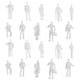 thumbnail image 2 of 100Pcs HO Scale 1:100 White Model People Unpainted Figures, 2 of 5