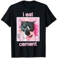 thumbnail image 1 of T-Shirt Drôle de Chat "I Eat Ciment" - Noir - m, 1 of 2