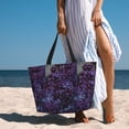 thumbnail image 6 of Sigee Lilac Print Extra Large Waterproof Beach Travel Bag with Zipper - Durable and Versatile for Vacation, Gym, and Daily Use, 6 of 7
