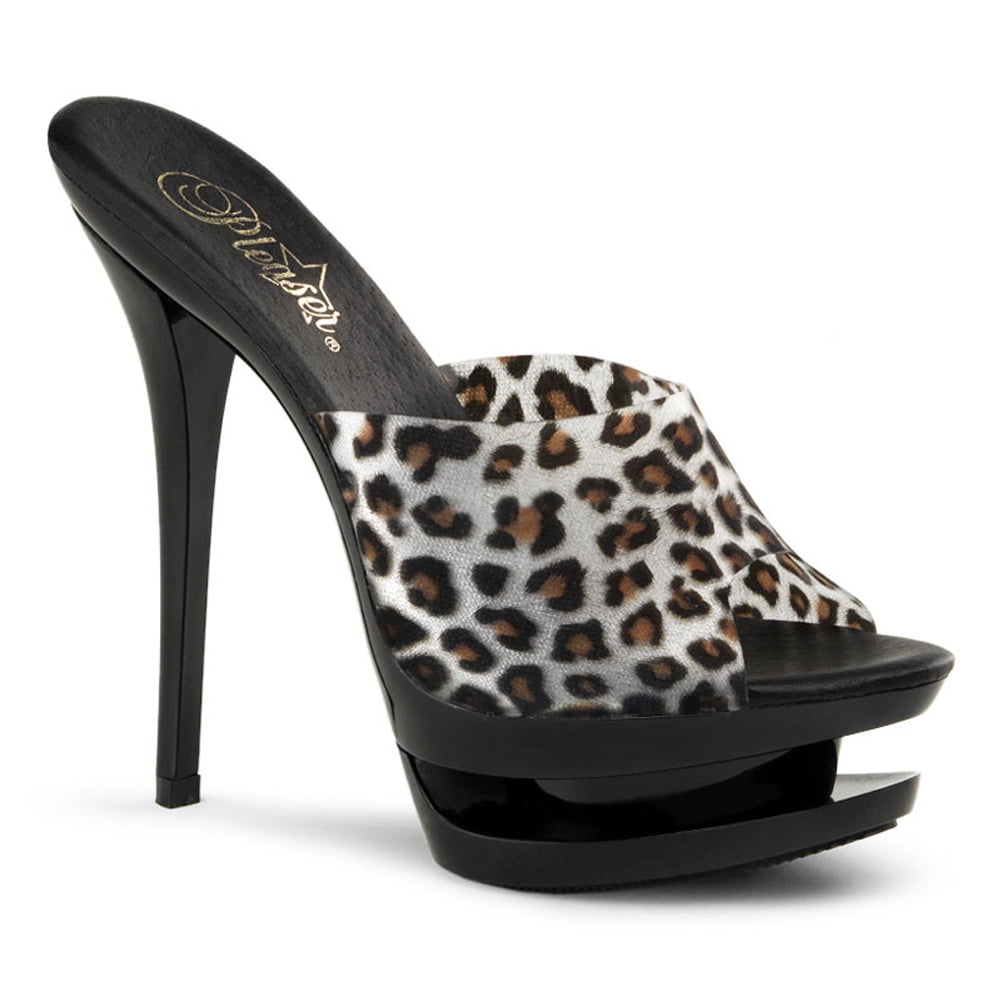 open toe animal print shoes
