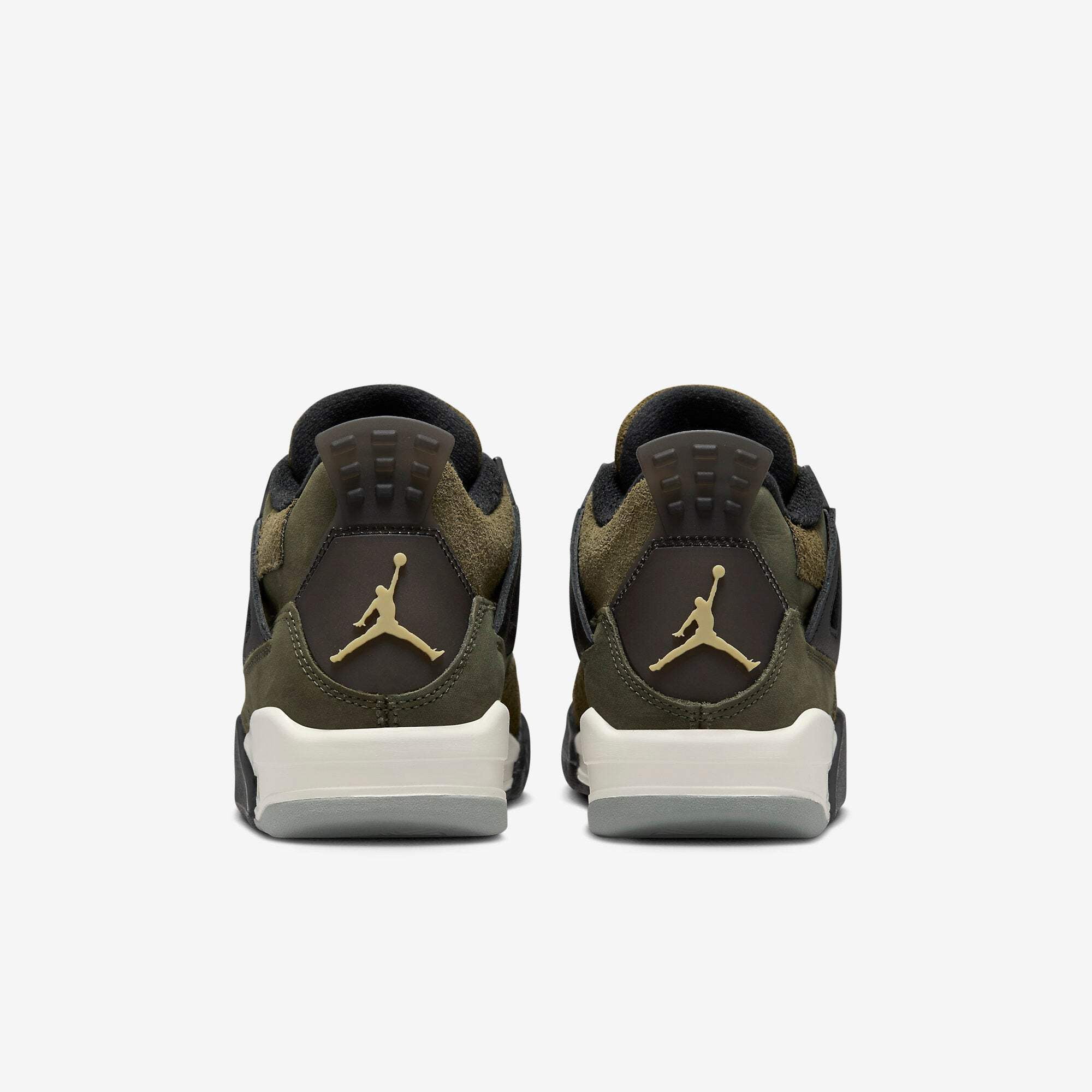 Air Jordan 4 Retro SE Craft GS, Medium Olive Canvas, Pale Vanilla