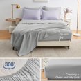 thumbnail image 5 of 7-Piece Queen Dark Grey Comforter Set, Complete All Season Bedding with Comforter, Sheets, Pillowcases & Shams, 5 of 10
