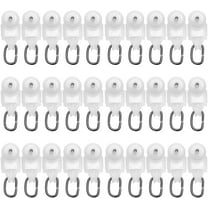 30PCS Curtain Pulley Ceiling Rails for Curtains Curtain Slider Track for Most Curtains Living Rooms Bedrooms Showers etc