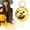 Yellow, variant on Shatterproof Pumpkin Hanging Tree Decorations Balls, 1 Pc Ornaments for Tree, Pumpkin Bells, Jack-O-Lantern Decorations, Mini Glitter Spooky Pumpkin Hanging Ball Tree Decorations for Small Party