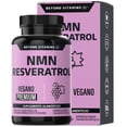 thumbnail image 1 of Nmn + Resveratrol Capsulas 99% + Betaína Hcl + Quercetina Extracto | Beyond Vitamins | Mononucleotido De Nicotinamida, Nad + | Semilla De Uva, Calcio - Vitaminas Mujer / Hombre - 60 Cáps, 1 of 6