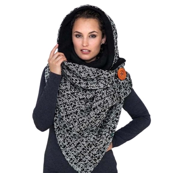 Wiyuqeen Winter Chunky Scarf for Women Classic Button Cable Knit Scarf Large Warm Thick Shawl Scarves Ladies Cold Winter Daily Scarf Shawl