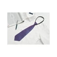 thumbnail image 5 of INSPIRE CHIC Men's Pre-Tied Zipper Tie Solid Color Formal Casual Adjustable Wide Tie Purple 35cm/13.8', 5 of 6