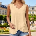 thumbnail image 2 of MEZZALL Women Summer Sleeveless Casual Solid Color Trim V-Neck Tank Tops For Daily Wear Versatile Ladies Camisole, 2 of 4