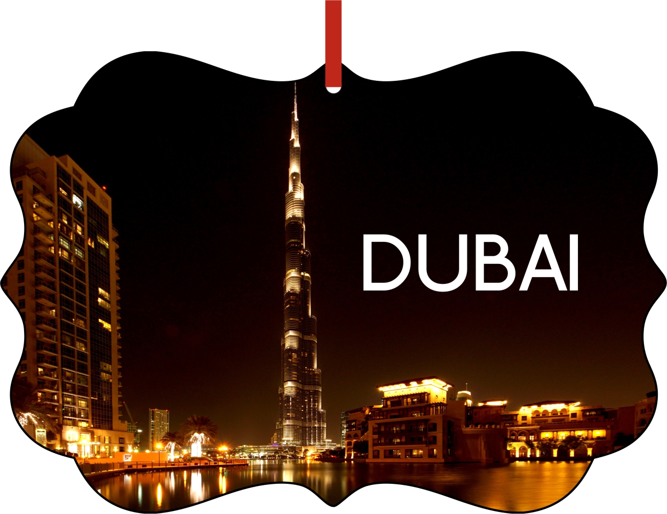 Christmas Ornaments Travel Dubai Burj Khalifa Scenic Ornament Christmas
